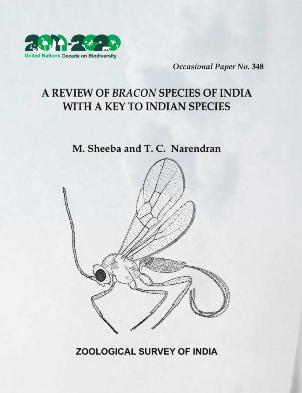 A Review of Bracon Species of India with a Key to Indian Species