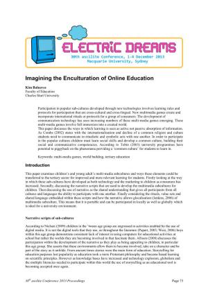 Imagining the Enculturation of Online Education
