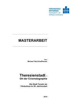 MASTERARBEIT Theresienstadt