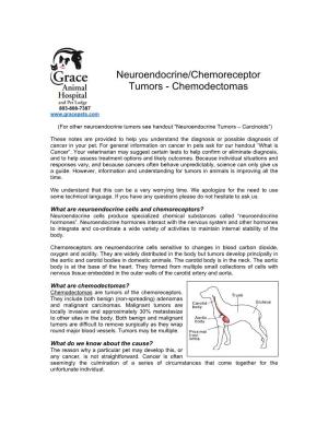 Neuroendocrine/Chemoreceptor Tumors - Chemodectomas