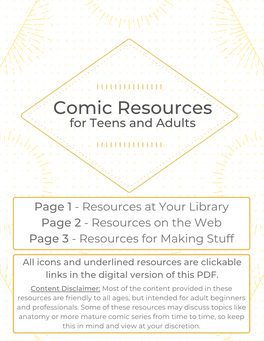 Teens & Adults Comic Resources