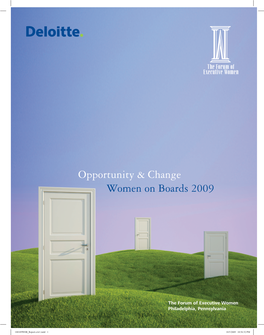 Opportunity & Change Women on Boards 2009