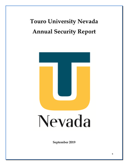 Touro University Nevada Annual Security Report