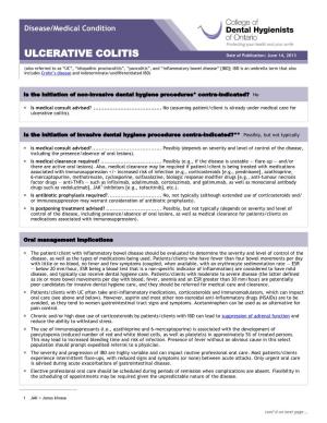 CDHO Factsheet Ulcerative Colitis
