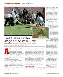 Field Takes Center Stage at the Rose Bowl