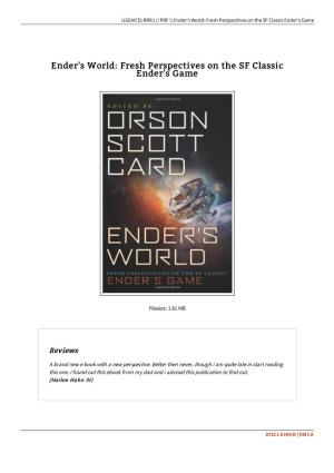 Fresh Perspectives on the SF Classic Ender's Game