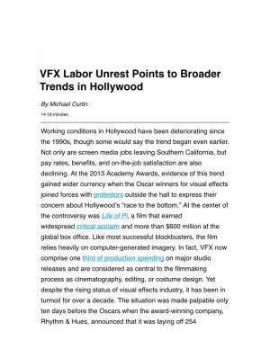 Here Are Four Things to Know About Labor Conditions in the VFX Industry