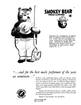 Smokey Bear Press Clippings #15 (1959)