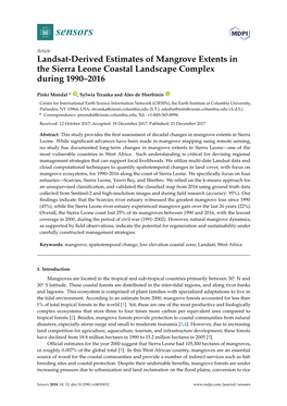 Landsat-Derived Estimates of Mangrove Extents in the Sierra Leone Coastal Landscape Complex During 1990–2016