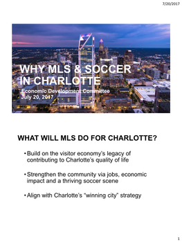 Why Mls & Soccer in Charlotte