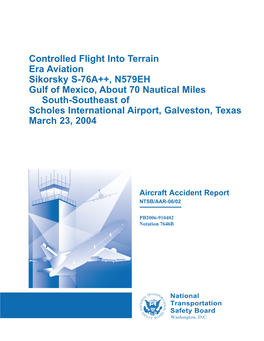 Aircraft Accident Report NTSB/AAR-06/02