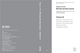 Volume III | the Report of the Bloody Sunday Inquiry HC 29