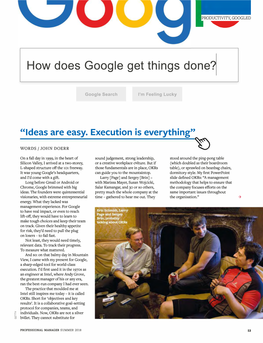 How Does Google Get Things Done?