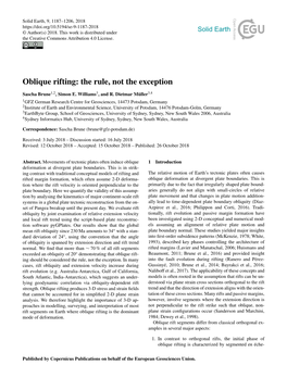 Oblique Rifting: the Rule, Not the Exception