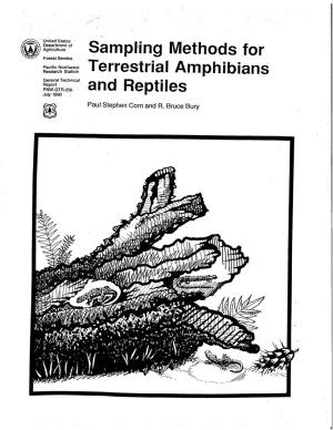 Sampling Methods for Terrestrial Amphibians and Reptiles Paul Stephen Corn Zoologist U.S