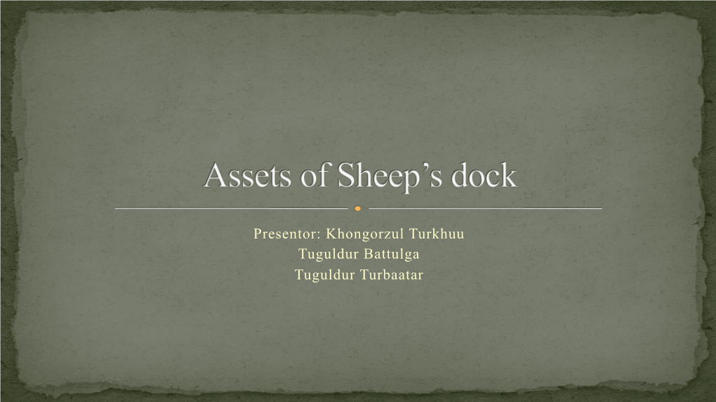 Assets of Sheep's Dock