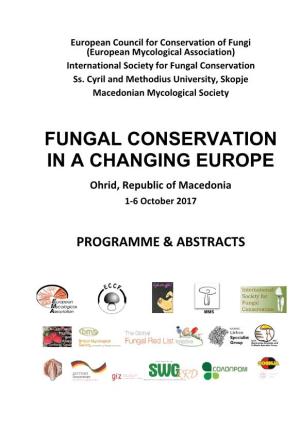 Fungal Conservation in a Changing Europe