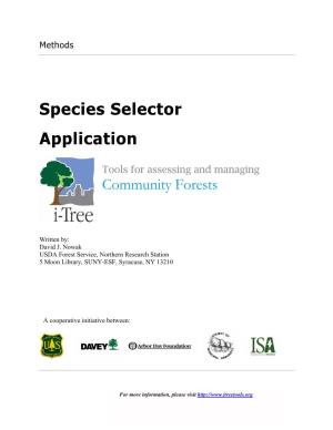 Methods – UFORE Species Selection