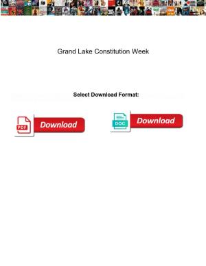 Grand Lake Constitution Week