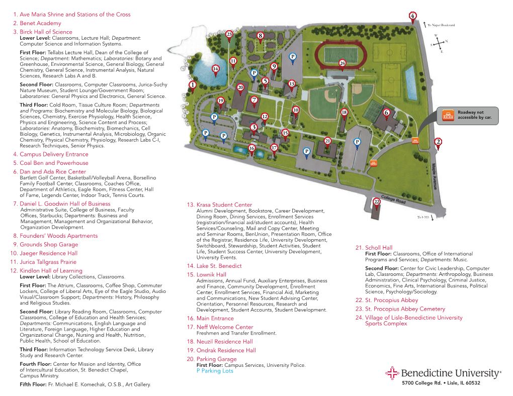 A Campus Map of Benedictine University