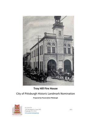 Troy Hill Fire House City of Pittsburgh Historic Landmark Nomination