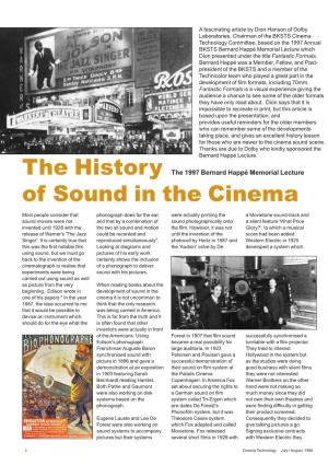 The History of Sound in the Cinema