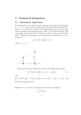 7 Numerical Integration