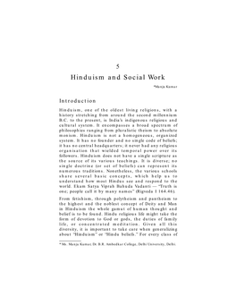 Hinduism and Social Work