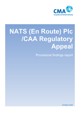 NATS (En Route) Plc /CAA Regulatory Appeal Provisional Findings Report