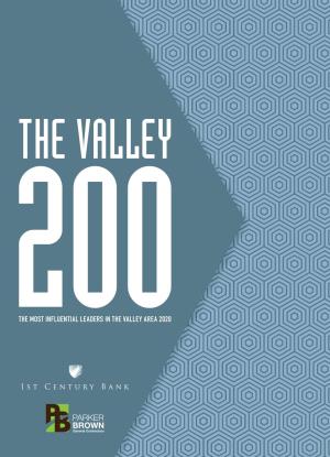 San Fernando Valley Business Journal the Valley 200 July 20, 2020 Table of Contents