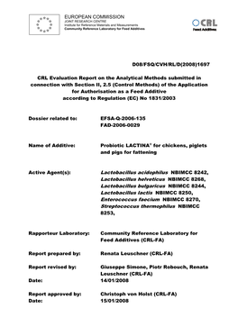 Lactobacillus Acidophilus NBIMCC 8242, Lactobacillus Helveticus