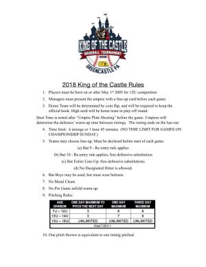 2018 King of the Castle Rules Copy