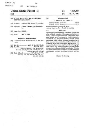 United Statespatent [191 [11] 4,335,109 Hill [45] Jun