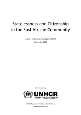 Statelessness and Citizenship in the East African Community
