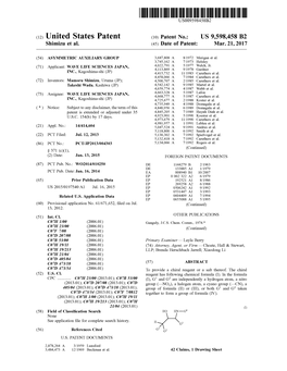 (12) United States Patent (10) Patent No.: US 9,598.458 B2 Shimizu Et Al