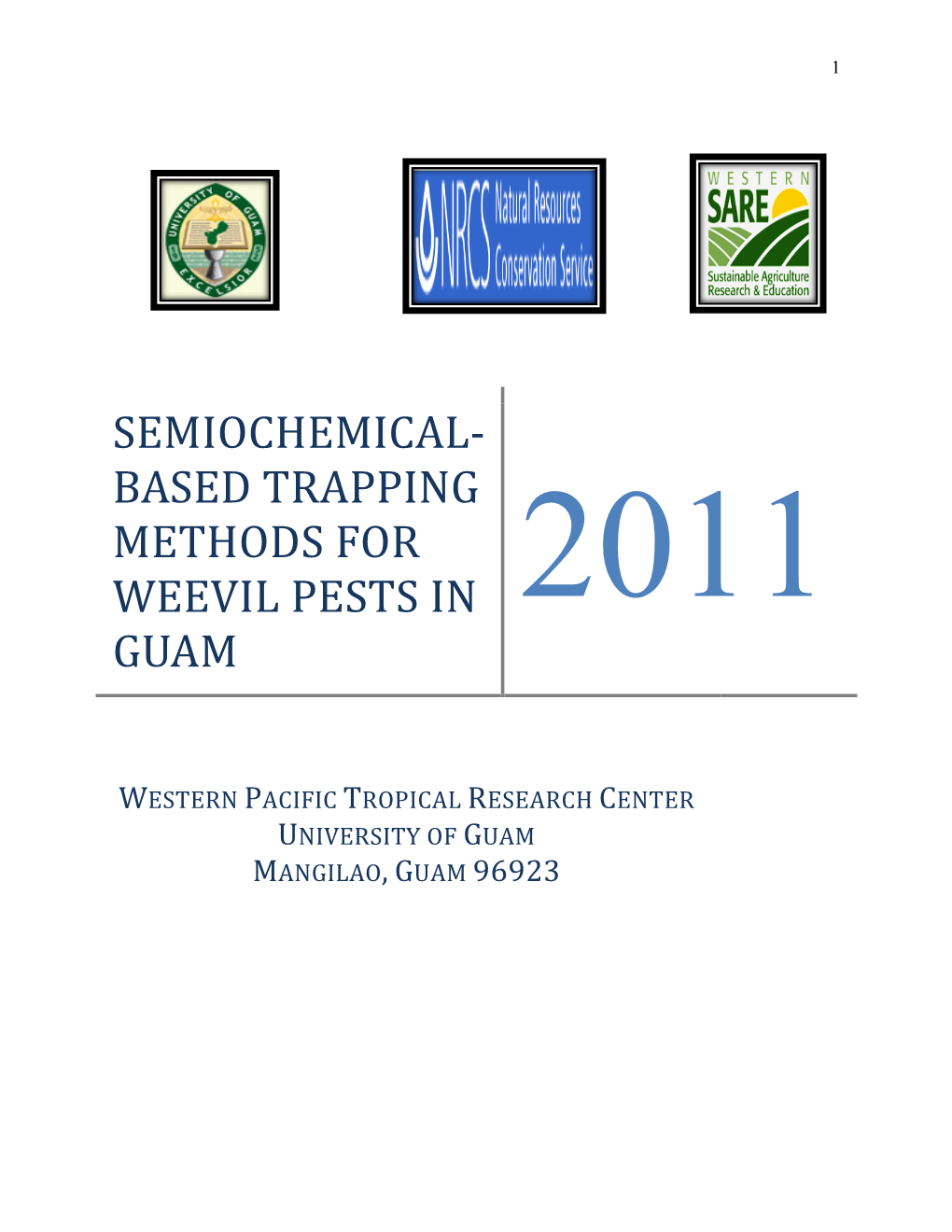 Based Trapping Methods for Weevil Pests in Guam