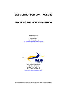 Session Border Controllers