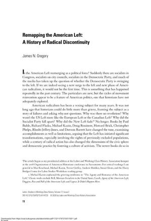 Remapping the American Left: a History of Radical Discontinuity
