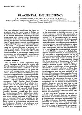 Placental Insufficiency J