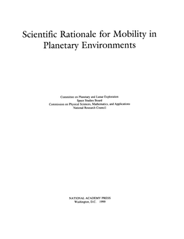 Scientific Rationale for Mobility in Planetary Environments