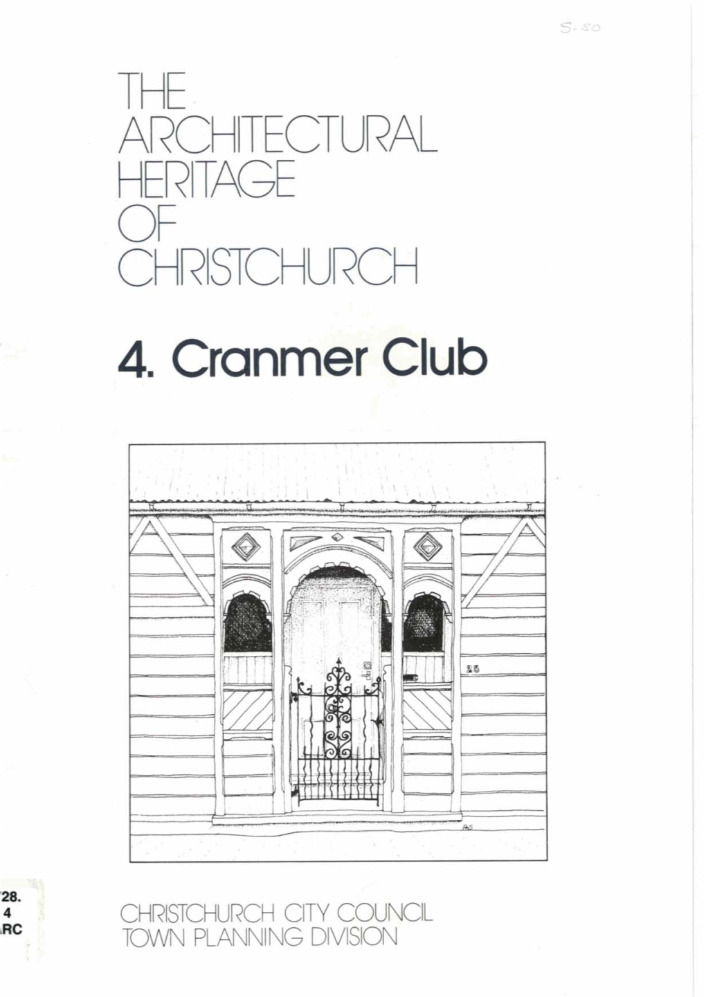 Cranmer Club Introduction the Cranmer Club Stands at 25 Armagh Street on the South-West Corner of Cranmer Square