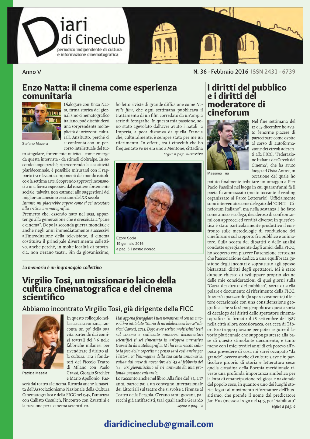 Diaridicineclub@Gmail.Com I Diritti Del Pubblico E I Diritti Del Moderatore Di