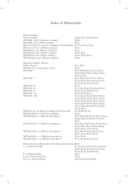 Indexes to Cartulary of St Leonard's, Rawlinson Volume