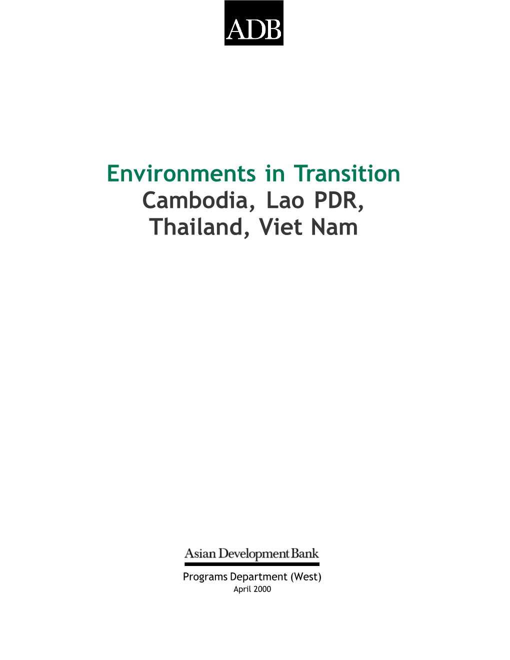 Cambodia, Lao PDR, Thailand, Viet Nam