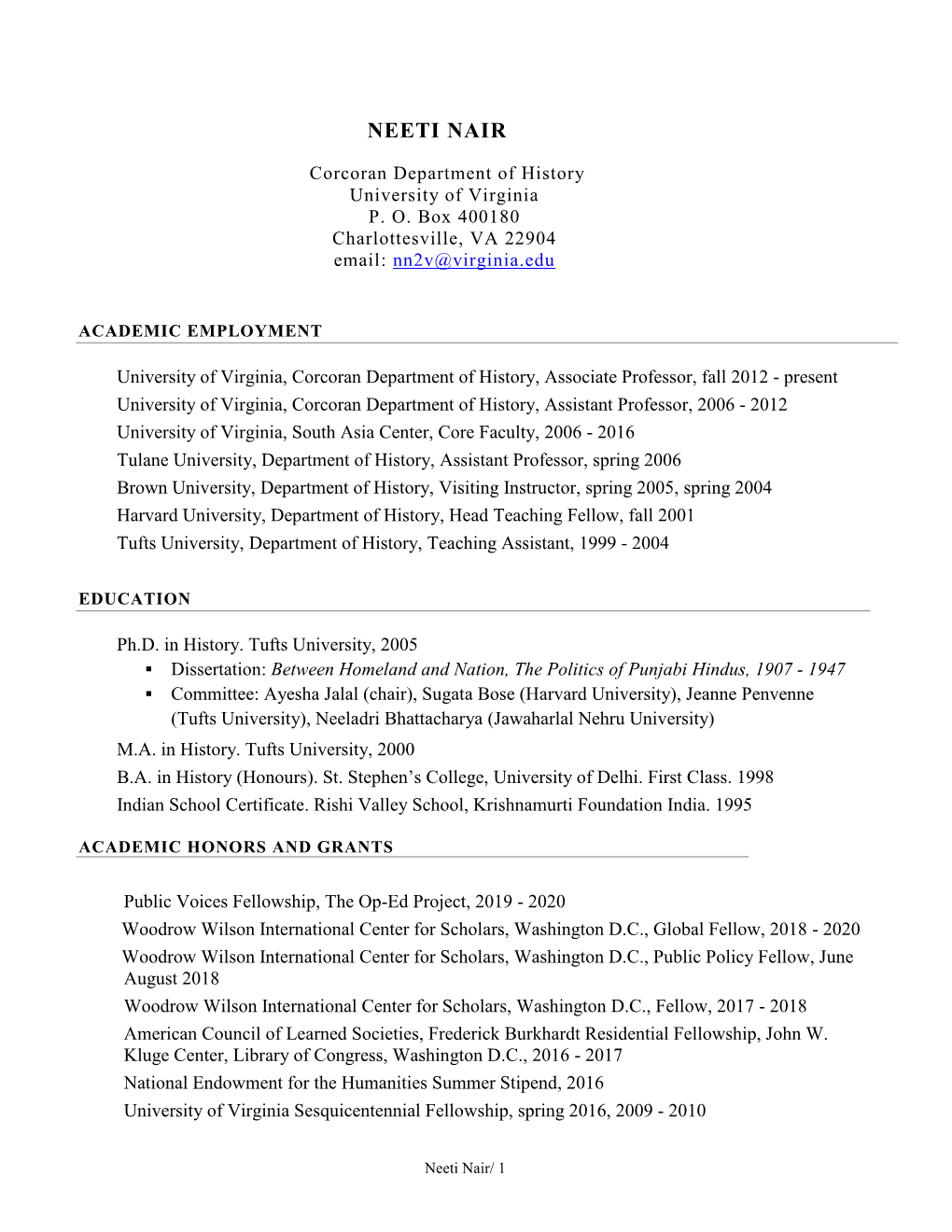 Curriculum Vitae