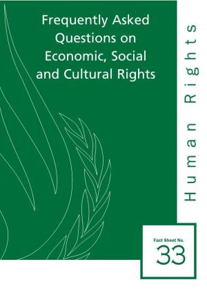 Frequently Asked Questions on Economic, Social and Cultural Rights