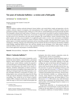 Ten Years of Molecular Ballistics—A Review and a Field Guide