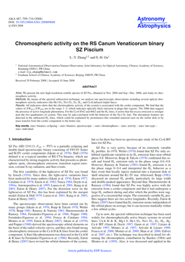 Chromospheric Activity on the RS Canum Venaticorum Binary SZ Piscium
