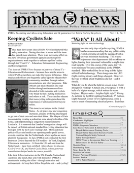 IPMBA News Vol. 14 No. 3 Summer 2005
