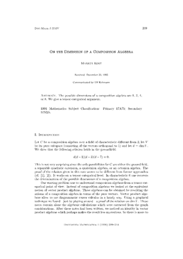 On the Dimension of a Composition Algebra